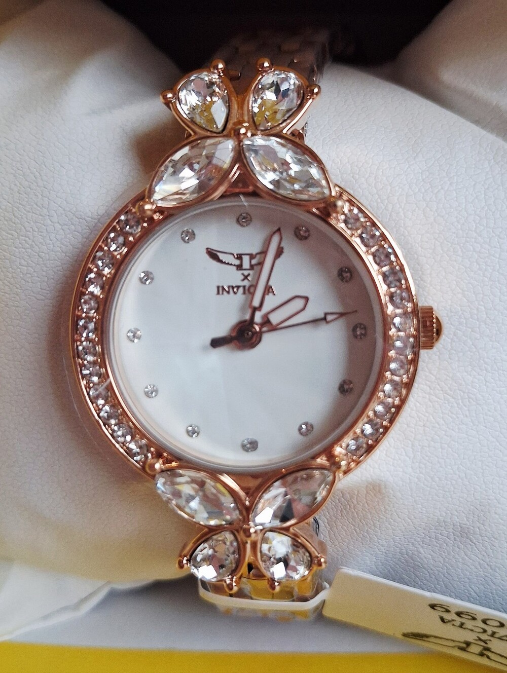 Invicta Wildflower Rose Gold Crystal Butterfly Watch Model 69099 NWT MSRP $395
